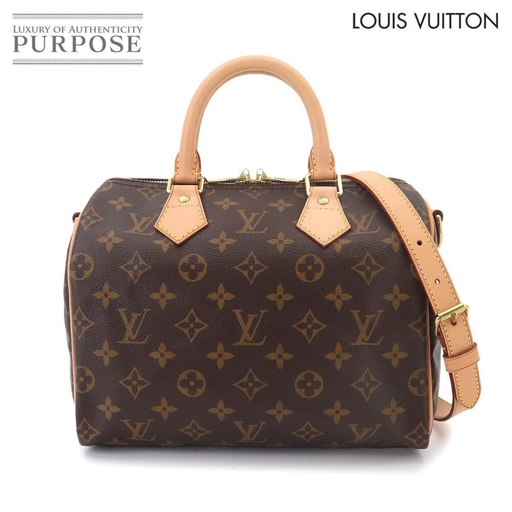 Louis Vuitton Speedy Monogram Shoulder Bag Bandouliere Brown